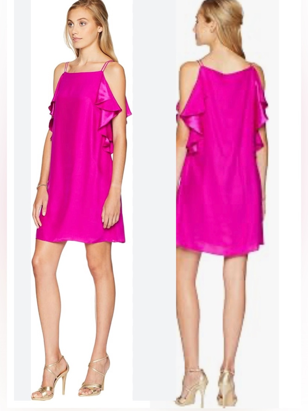 Lilly Pulitzer Women's Kara 100 % Silk Dress, BlackBerry S